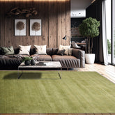 8' x10'  Green Color Hand Loomed Hand Made 100% Wool Modern & Contemporary Oriental Rug